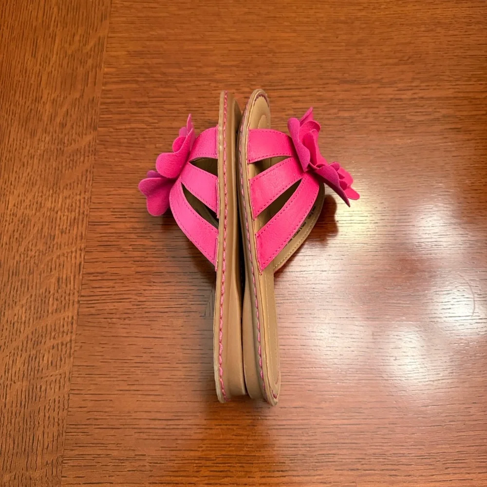 SONOMA Hot Pink Floral Layered Slide Sandals for Women - Picture 9 of 12
